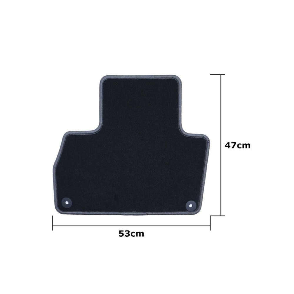 Set de tapis de voitures OCC Motorsport OCCMS0003GD Noir Gris foncé Maserati Levante 2016 5 Pièces