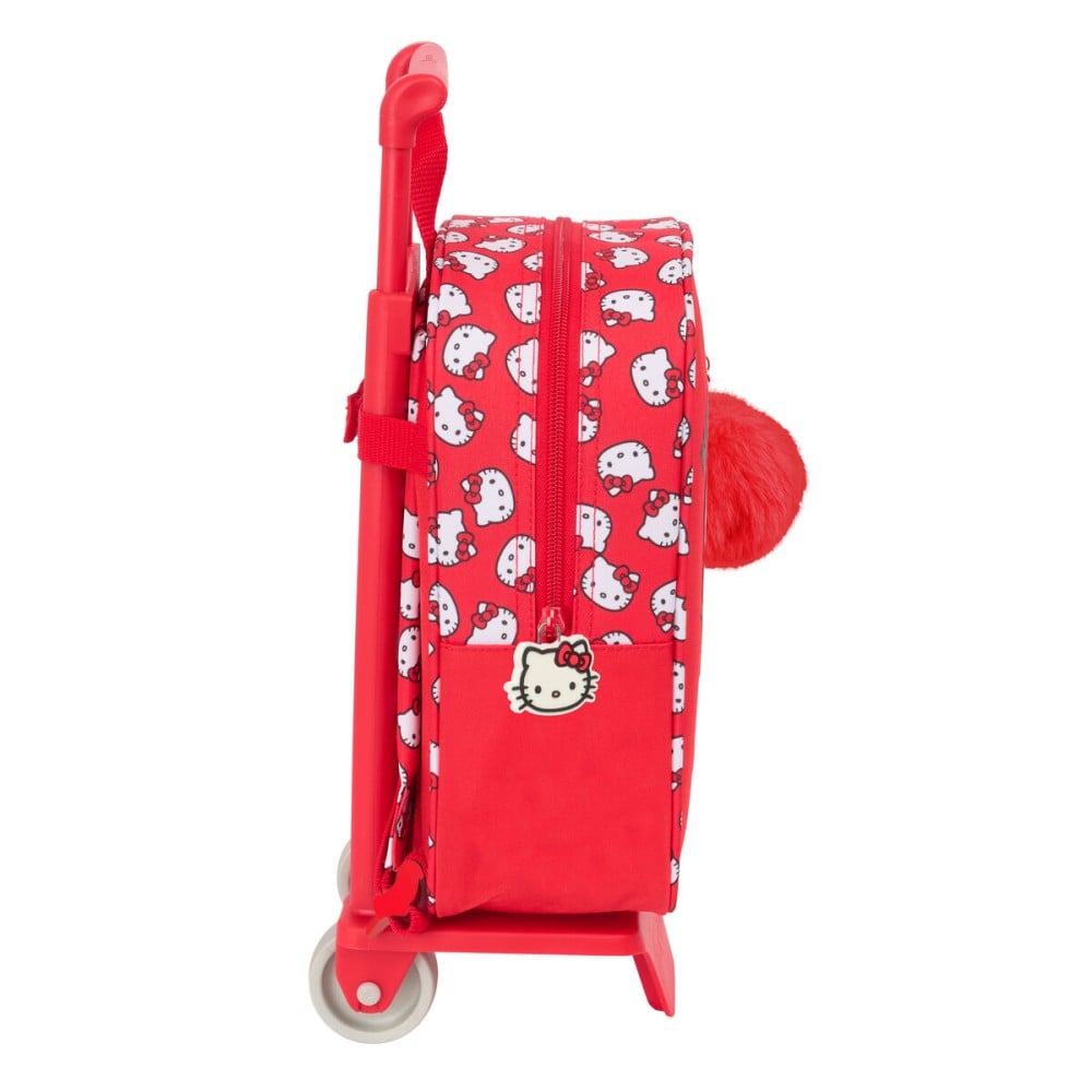 Schulrucksack Hello Kitty Iconic Weiß Rot 22 x 27 x 10 cm