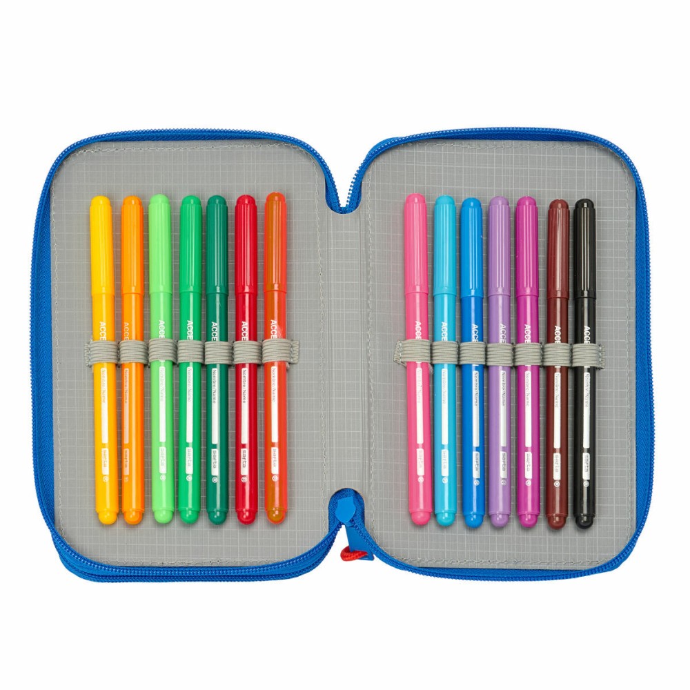 Doppel-Federtasche The Paw Patrol Cool Blau Rot 12.5 x 19.5 x 4 cm 29 Stücke