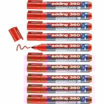 Marqueur pour tableau blanc Edding 360 Rechargeable Rouge (10 Unités)