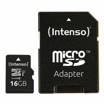 Carte Mémoire Micro SD avec Adaptateur INTENSO 16GB microSDHC 16 GB