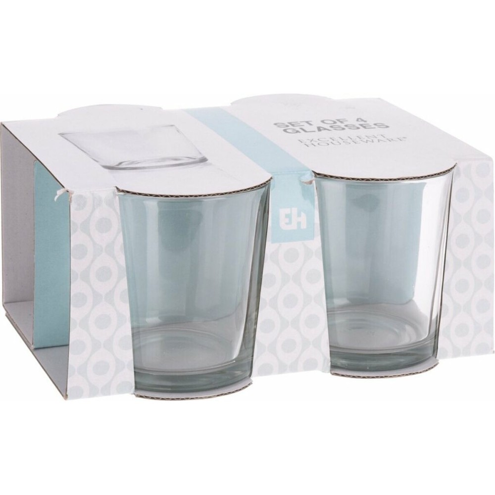 Set de Verres Excellent Houseware ye6000410 Transparent Verre 280 ml (4 Unités)