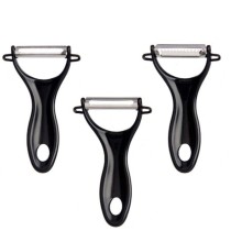 Fruit and Vegetable Peeler Kinvara 86886 Black Stainless steel Set (12 Units)