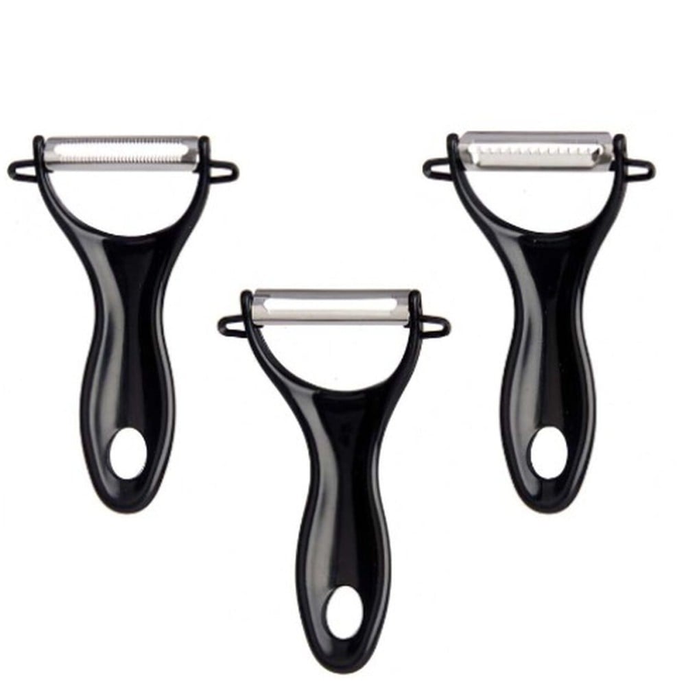 Fruit and Vegetable Peeler Kinvara 86886 Black Stainless steel Set (12 Units)