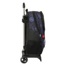 School Rucksack with Wheels Spider-Man Attack Black 32 x 44 x 16 cm