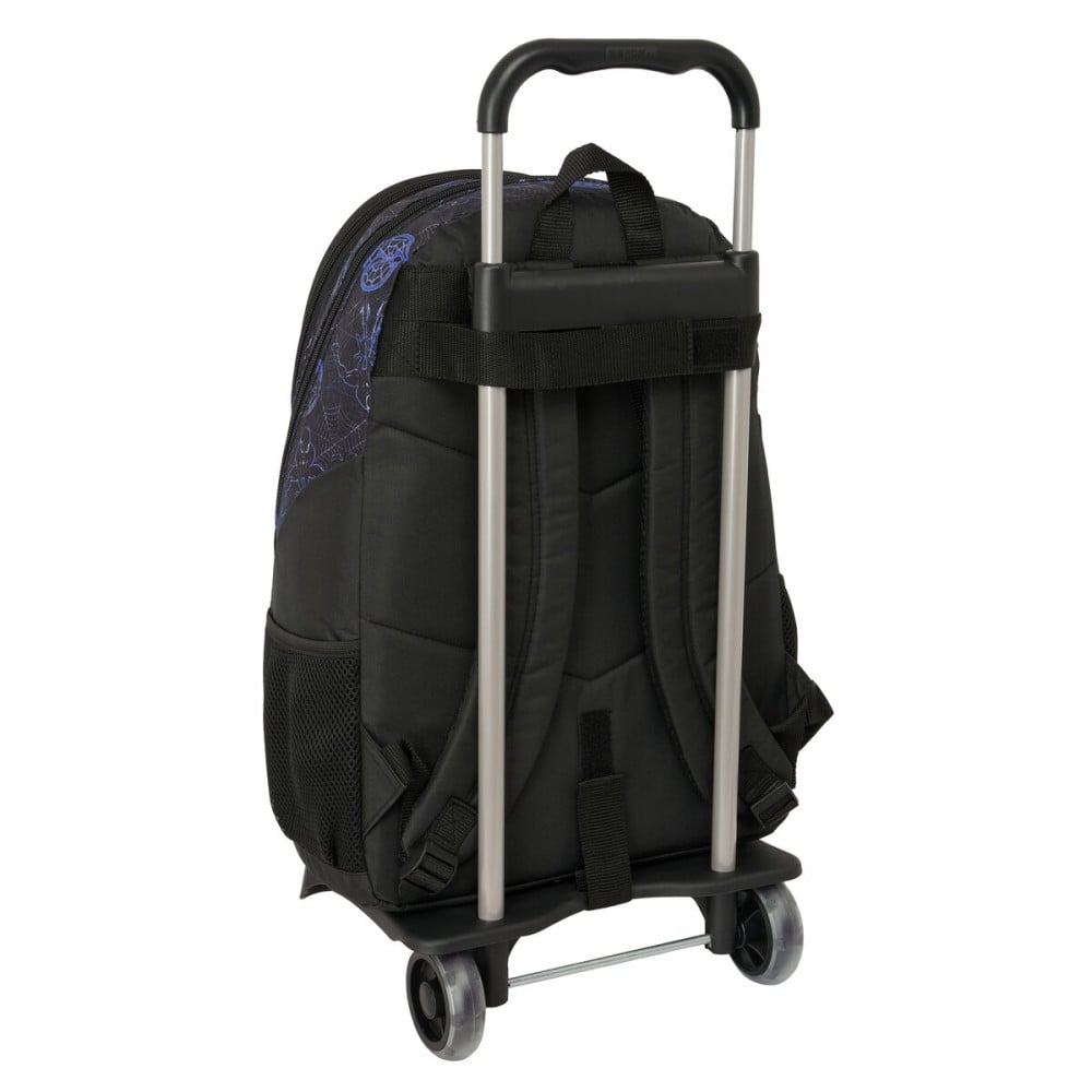 School Rucksack with Wheels Spider-Man Attack Black 32 x 44 x 16 cm