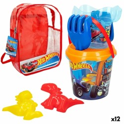 Strandspielzeuge-Set Hot Wheels Ø 18 cm Polypropylen (12 Stück)