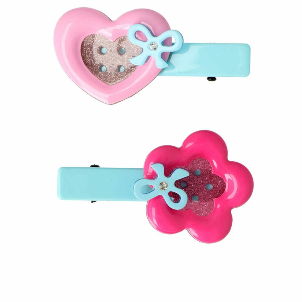 Pinces à cheveux Inca   Fleur Coeur Boutons (2 Pièces)