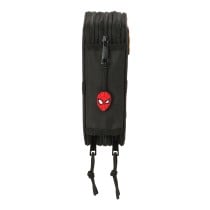 Federmäppchen mit Zubehör Spider-Man Attack Schwarz 12,5 x 19,5 x 5,5 cm 37 Stücke