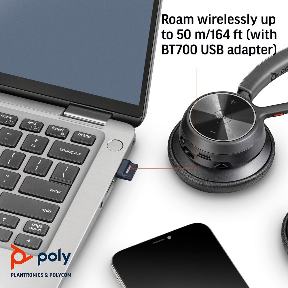 Headphones Poly 77Z30AA Black
