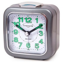 Analoger Wecker Timemark Grau Leise mit ton Nachtbetrieb (7.5 x 8 x 4.5 cm)