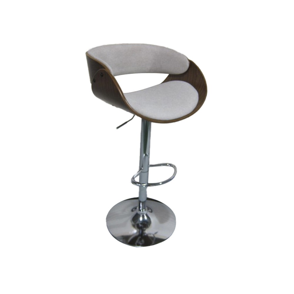 Stool Home ESPRIT Brown Beige Silver Walnut 54 x 53 x 101,5 cm