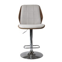 Stool Home ESPRIT Brown Beige Silver Walnut 50 x 52 x 121 cm
