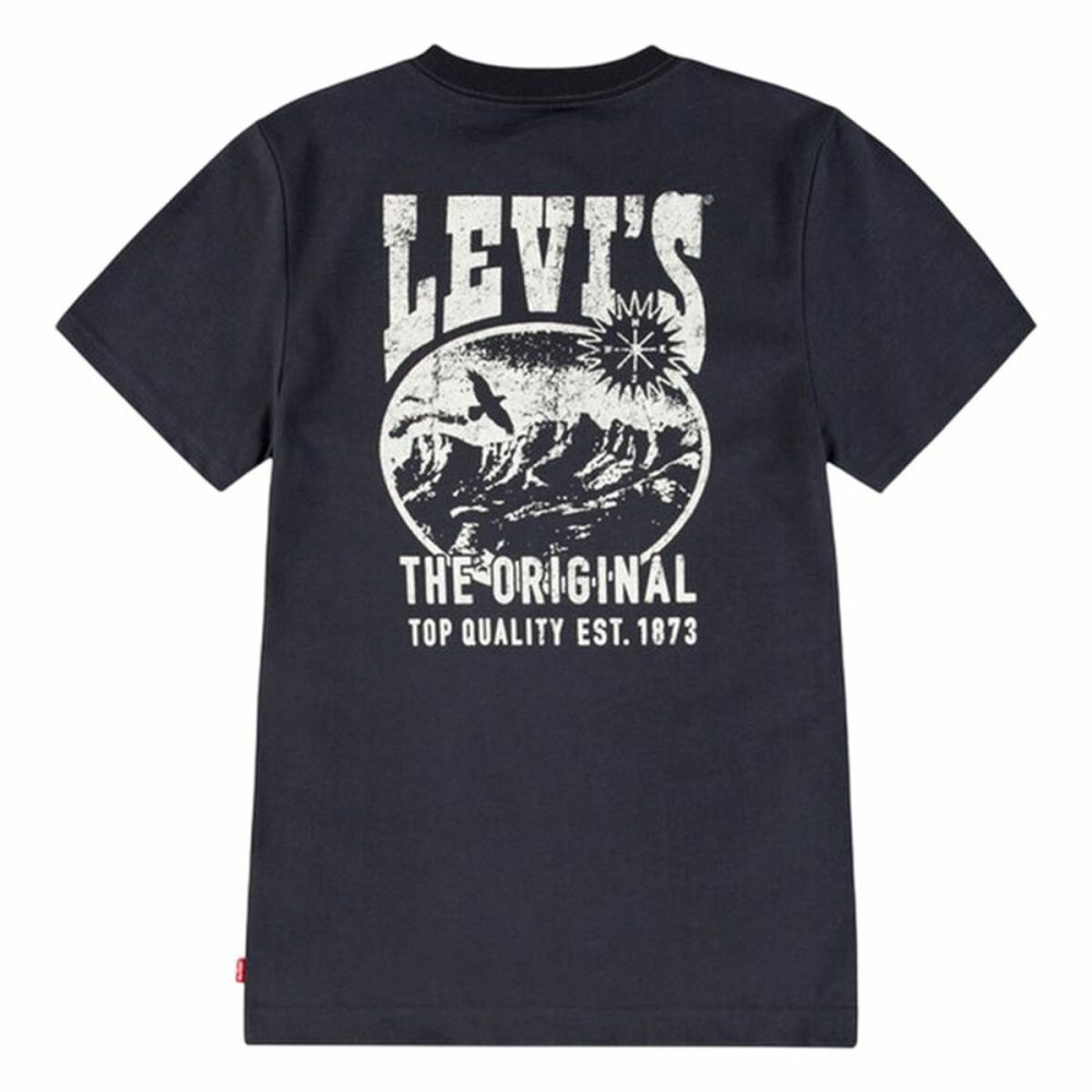 Kurzarm-T-Shirt für Kinder Levi's Lvb Valley View Schwarz 8 Jahre