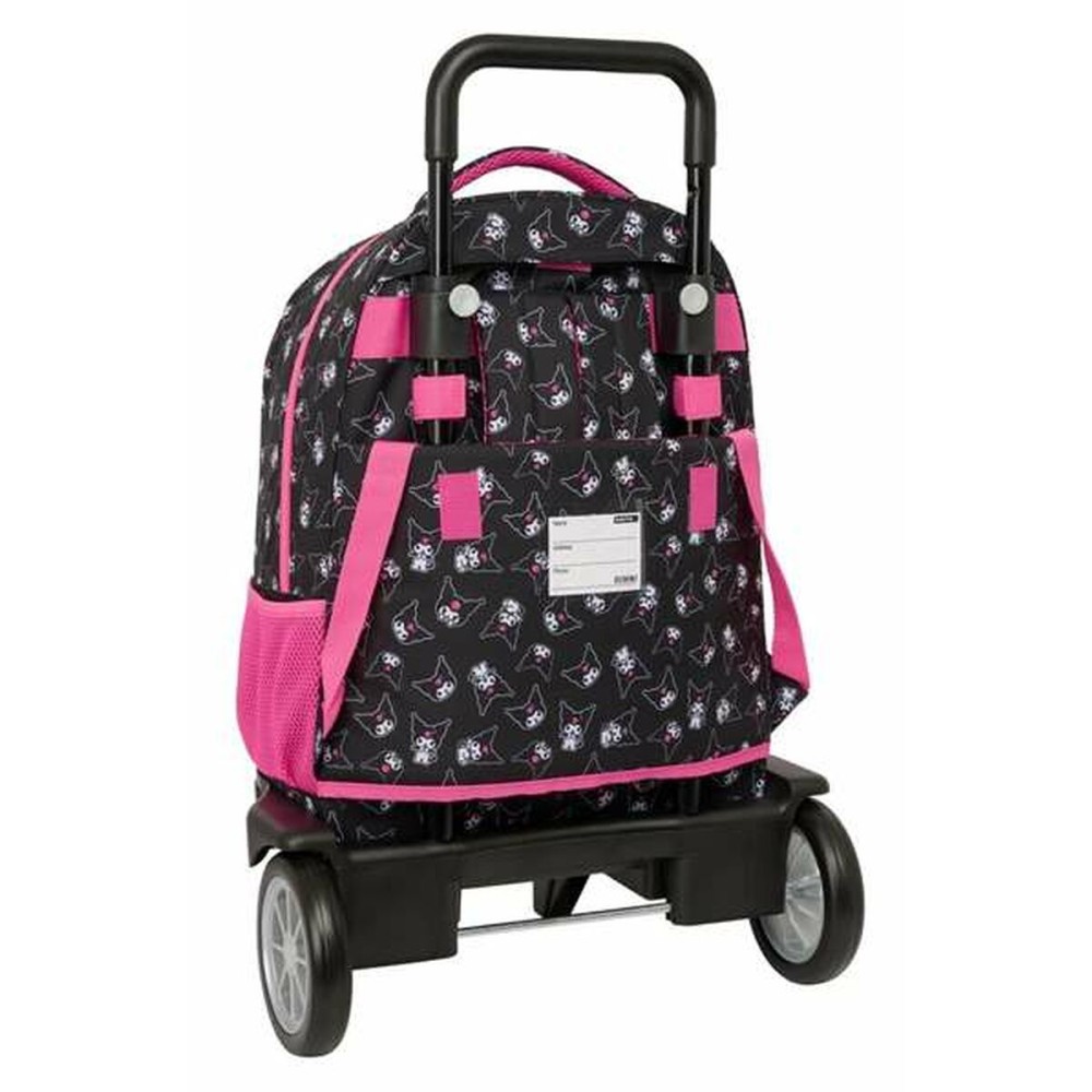 School Bag Kuromi Black Fuchsia 33 x 45 x 22 cm