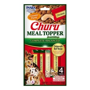 Snack pour chiens Inaba Churu Meal Topper Chicken with beef Poulet