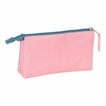 Dreifaches Mehrzweck-Etui El Pulpo Blau Rosa 22 x 12 x 3 cm
