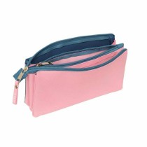 Dreifaches Mehrzweck-Etui El Pulpo Blau Rosa 22 x 12 x 3 cm