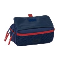 Dreifaches Mehrzweck-Etui El Pulpo Marineblau 21,5 x 10 x 8 cm