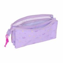 Dreifaches Mehrzweck-Etui Unicorn Academy Lila 22 x 12 x 3 cm
