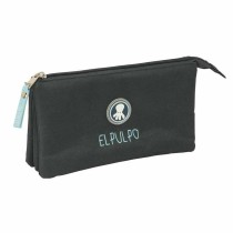 Dreifaches Mehrzweck-Etui El Pulpo Grau 22 x 12 x 3 cm
