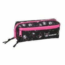 Triple Carry-all Kuromi Black Fuchsia 22 x 8,5 x 6 cm