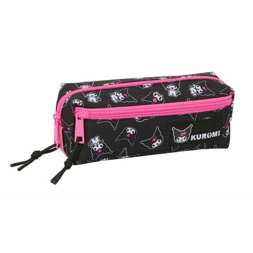 Triple Carry-all Kuromi Black Fuchsia 22 x 8,5 x 6 cm