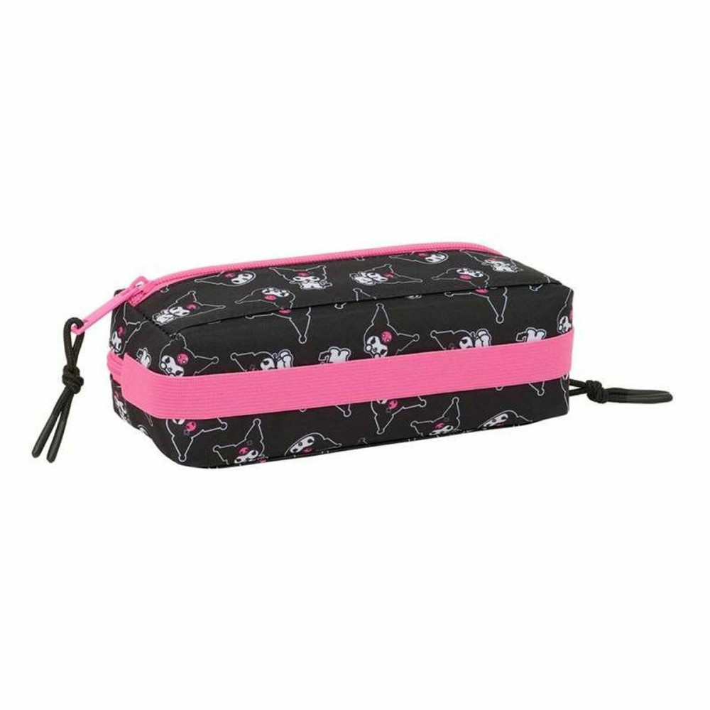 Triple Carry-all Kuromi Black Fuchsia 22 x 8,5 x 6 cm