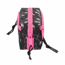 Triple Carry-all Kuromi Black Fuchsia 22 x 8,5 x 6 cm