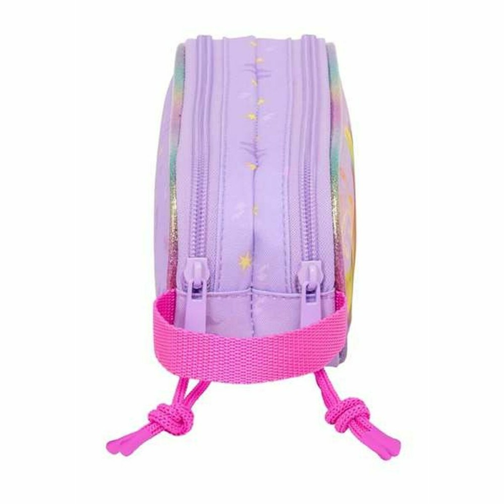 Zweifaches Mehrzweck-Etui Unicorn Academy Lila 21 x 8 x 6 cm