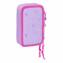 Triple Pencil Case Unicorn Academy Lilac 12,5 x 19,5 x 5,5 cm 37 Pieces