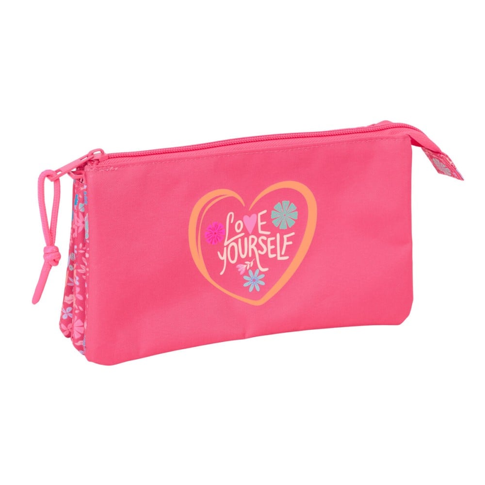 Dreifaches Mehrzweck-Etui Safta Feeling Rosa 22 x 12 x 3 cm