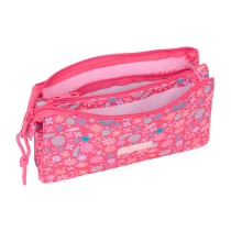 Dreifaches Mehrzweck-Etui Safta Feeling Rosa 22 x 12 x 3 cm