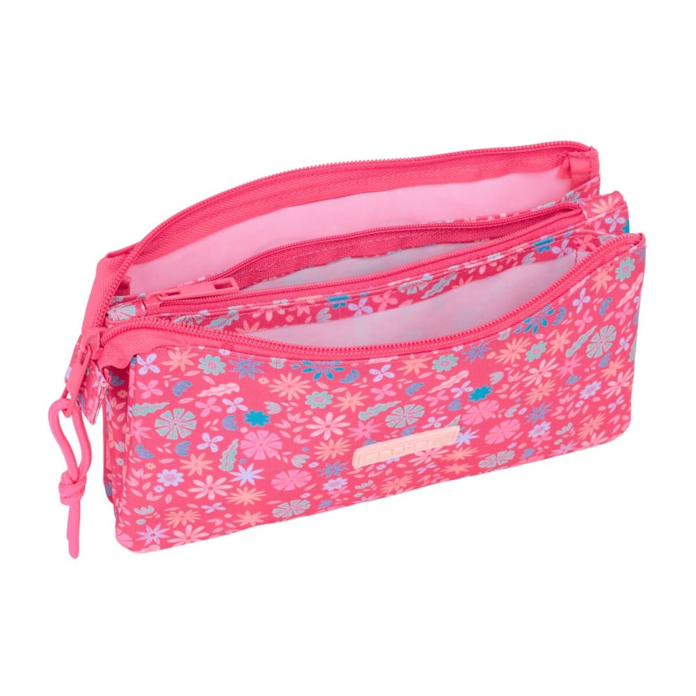 Dreifaches Mehrzweck-Etui Safta Feeling Rosa 22 x 12 x 3 cm