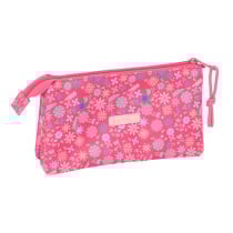 Dreifaches Mehrzweck-Etui Safta Feeling Rosa 22 x 12 x 3 cm