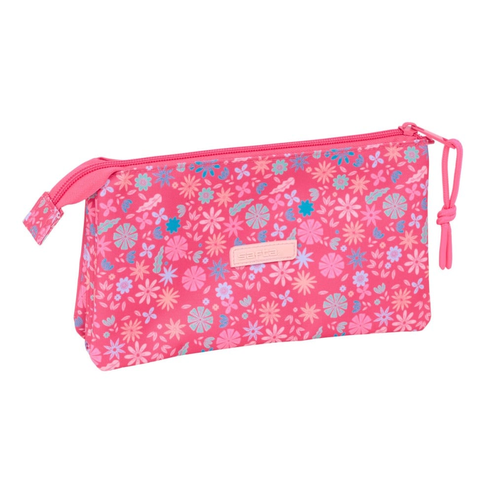 Dreifaches Mehrzweck-Etui Safta Feeling Rosa 22 x 12 x 3 cm