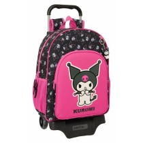 Cartable à roulettes Kuromi Noir Fuchsia 33 x 42 x 14 cm