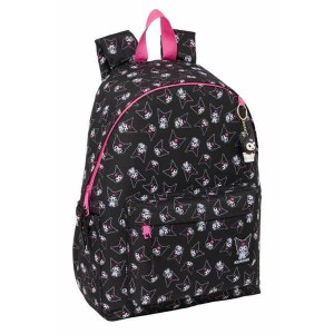 School Bag Kuromi Black Fuchsia 31 x 43 x 13 cm