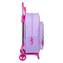 School Rucksack with Wheels Unicorn Academy Lilac 33 x 42 x 14 cm
