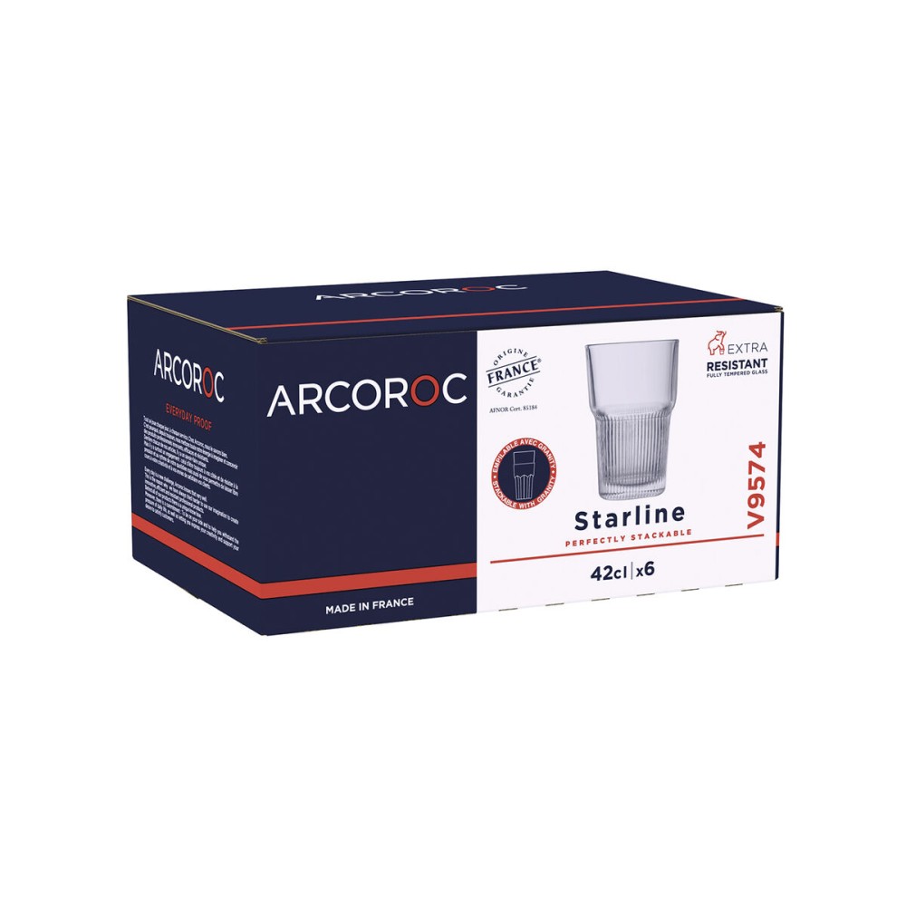 Glass Arcoroc Starline Transparent Glass 420 ml (6 Units)