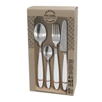 Besteck Pradel essentiel Colorfull Weiß Metall 20 Stücke