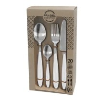 Cutlery Pradel essentiel Colorfull White Metal 20 Pieces