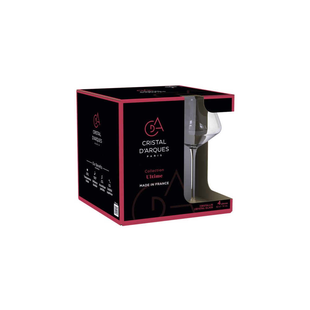 verre de vin Cristal d’Arques Paris Ultime Transparent verre 420 ml (4 Unités)
