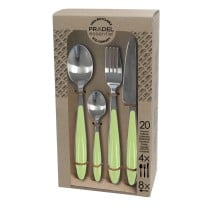 Cutlery Pradel essentiel Colorfull Green Metal 20 Pieces