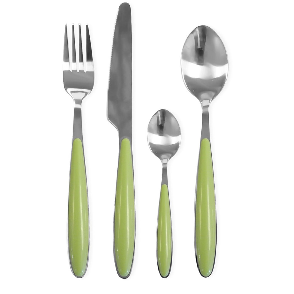 Cutlery Pradel essentiel Colorfull Green Metal 20 Pieces