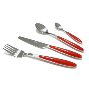 Cutlery Pradel essentiel Colorfull Red Metal 20 Pieces