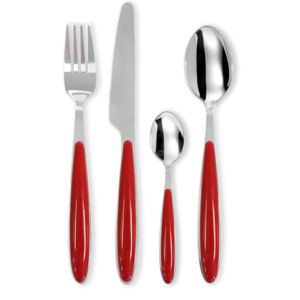 Cutlery Pradel essentiel Colorfull Red Metal 20 Pieces