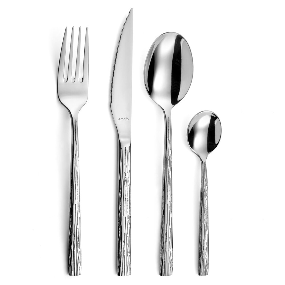 Cutlery Amefa Caligraphy Steel Metal 24 Pieces