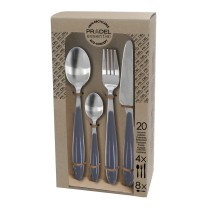 Cutlery Pradel essentiel Colorfull Grey Metal 20 Pieces