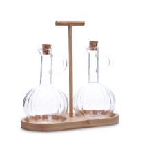 Öl- und Essig-Set Quid Trend 21 x 9,5 x 20,5 cm Bambus Braun